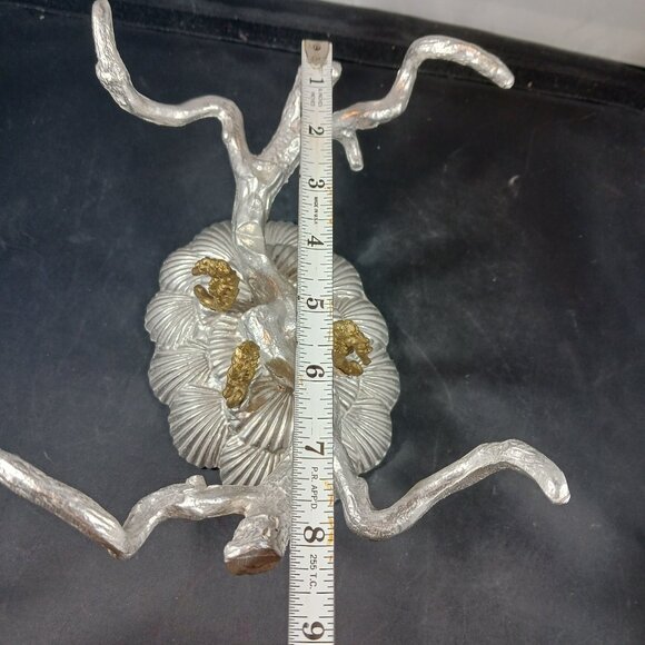 Vtg 1993 Arthur Court Aluminum Brass Seahorse Stand/Bowl Holder Signed - Picture 10 of 15